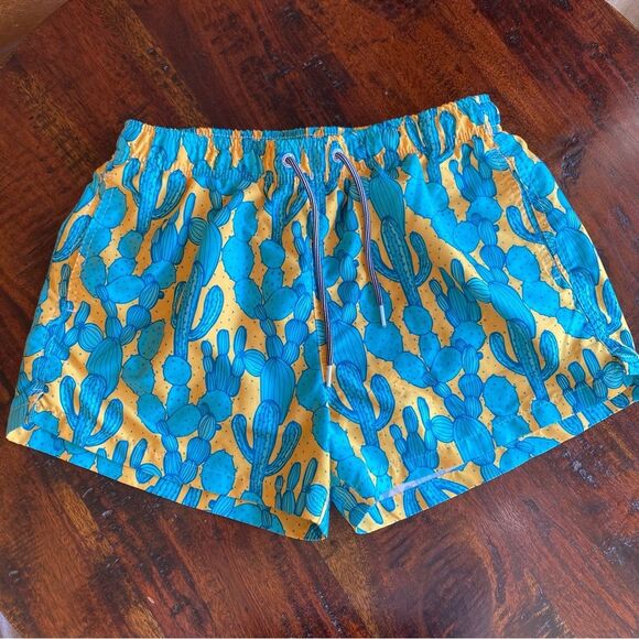 Men's Boardies Swim Trunks Size small cactus print lined - Picture 1 of 12